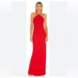 Amanda Uprichard Riesling Gown in Lipstick Size M